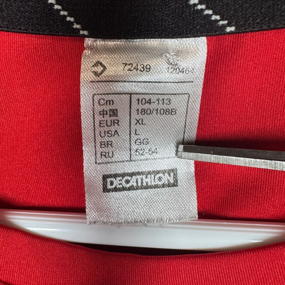 Decathlon Domyos Mens Red Geometric Athletic Training T Shirt Sz‎ L - Picture 3 of 9